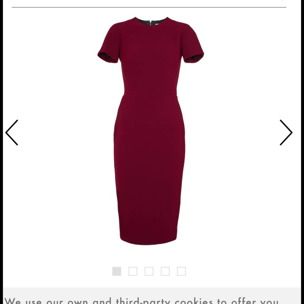 Victoria Beckham dress with zipper in back length long price is firm size 10